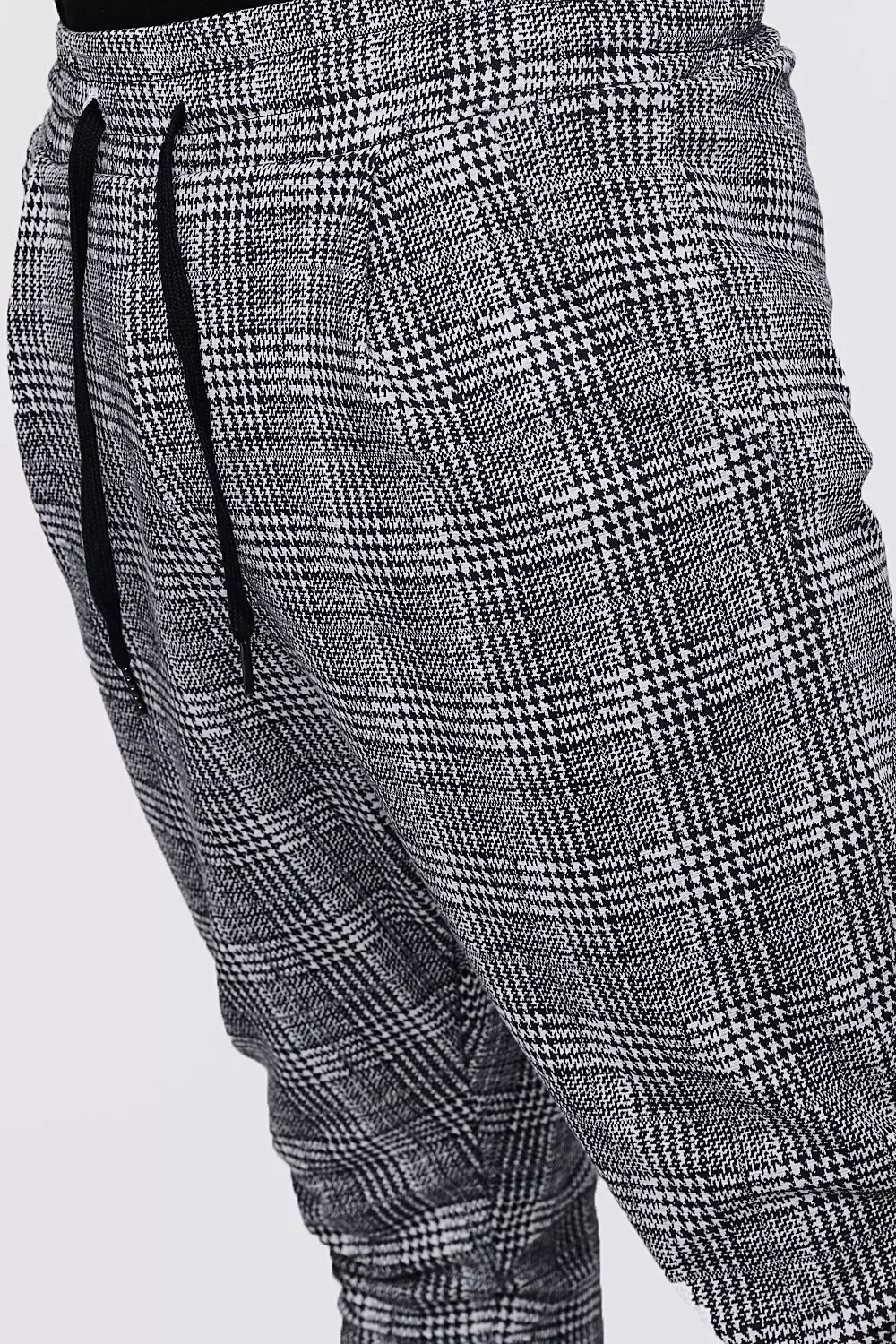 Checked on sale jogger trousers